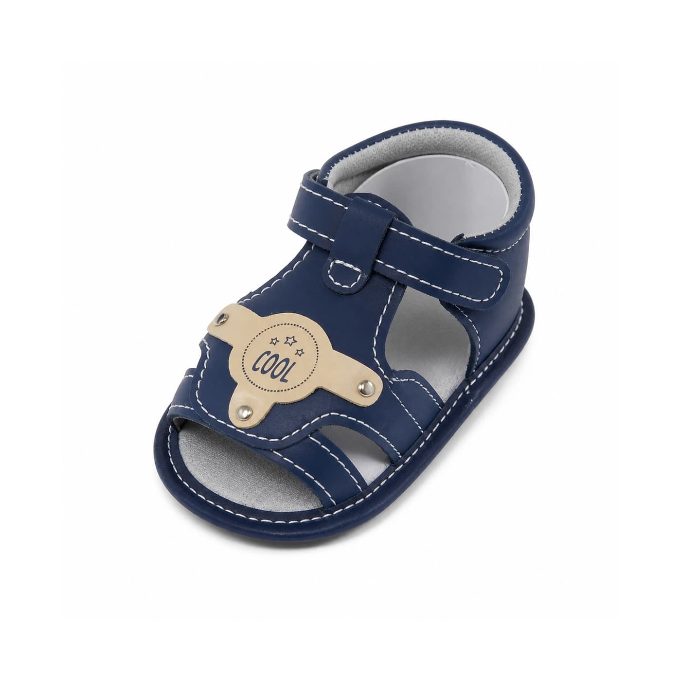 Cool Badge Fisherman Sandals · Navy