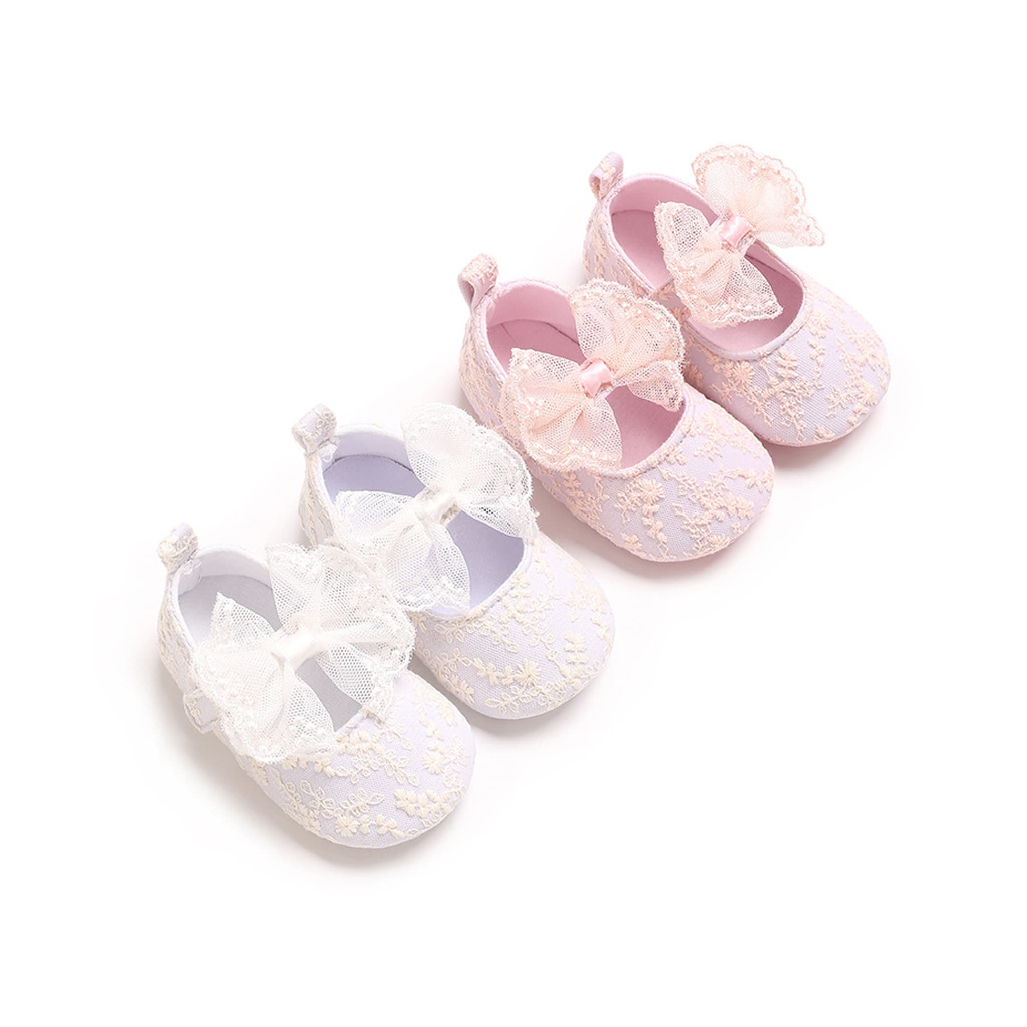Lace Whisper Bow Soft-Sole Flats