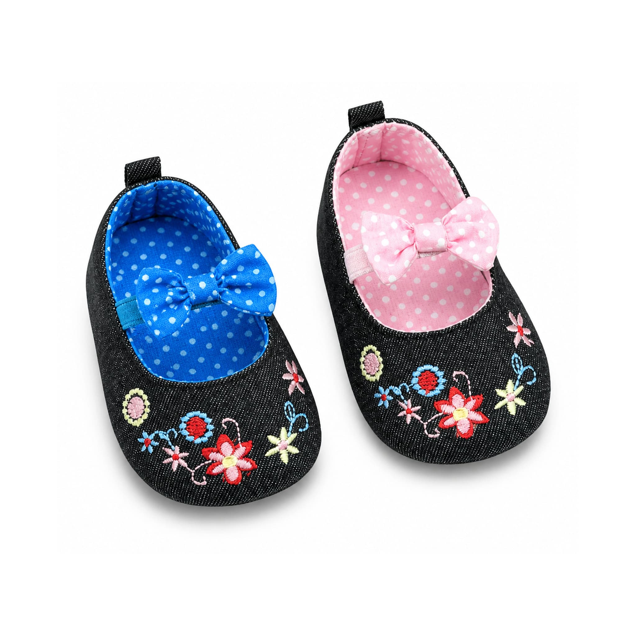 Night Garden Bow Soft-Sole Flats