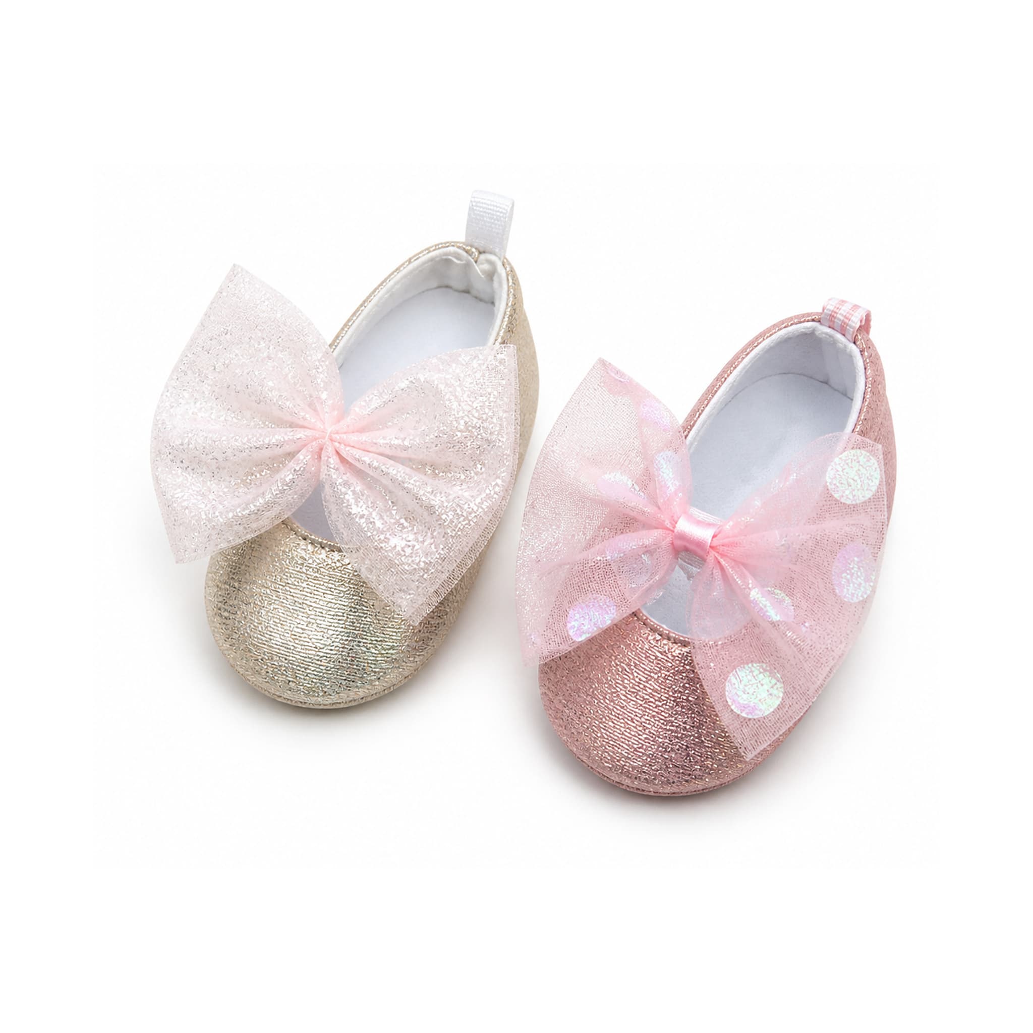 Tulle Cloud Bow Soft-Sole Flats