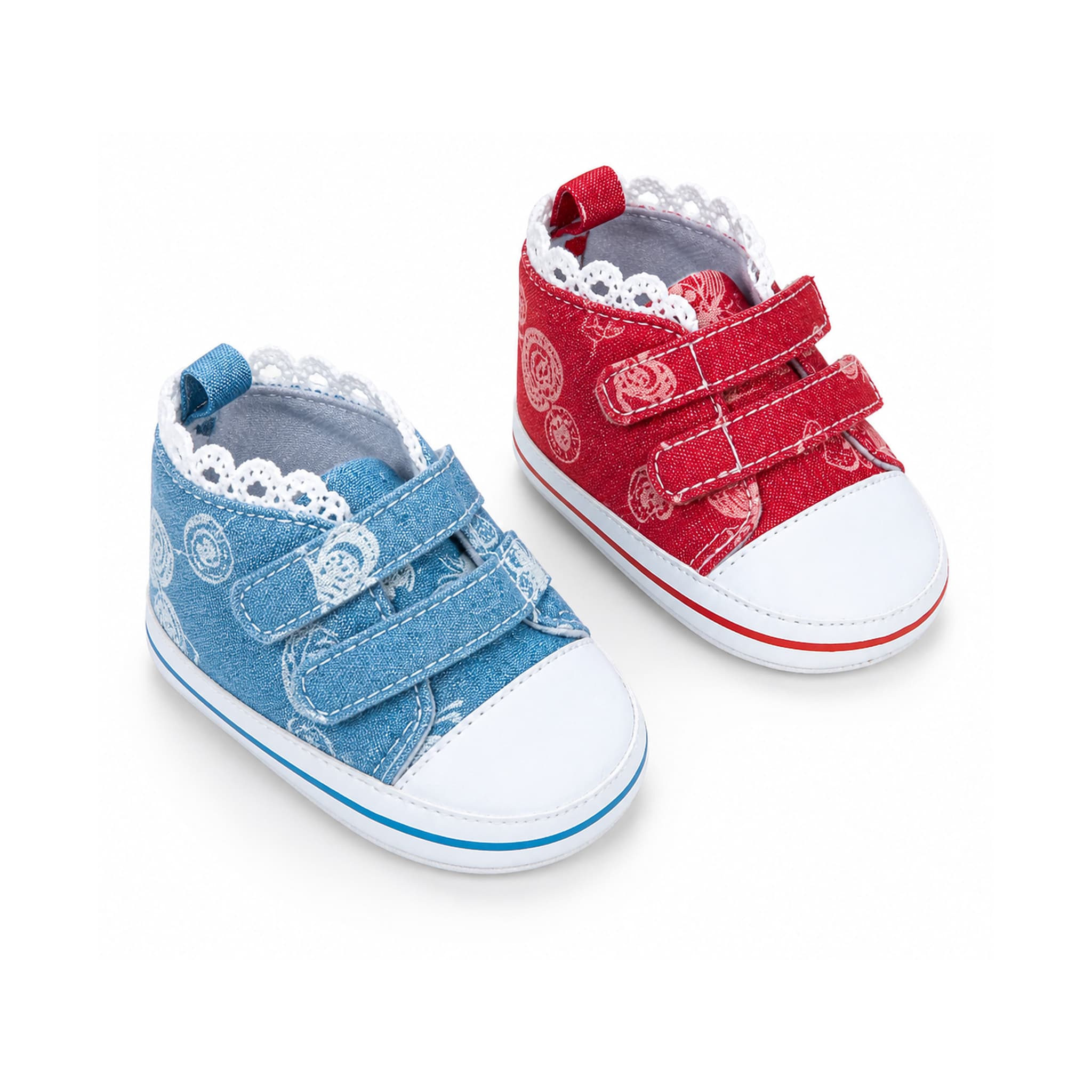 Denim Lace-Up First Walkers