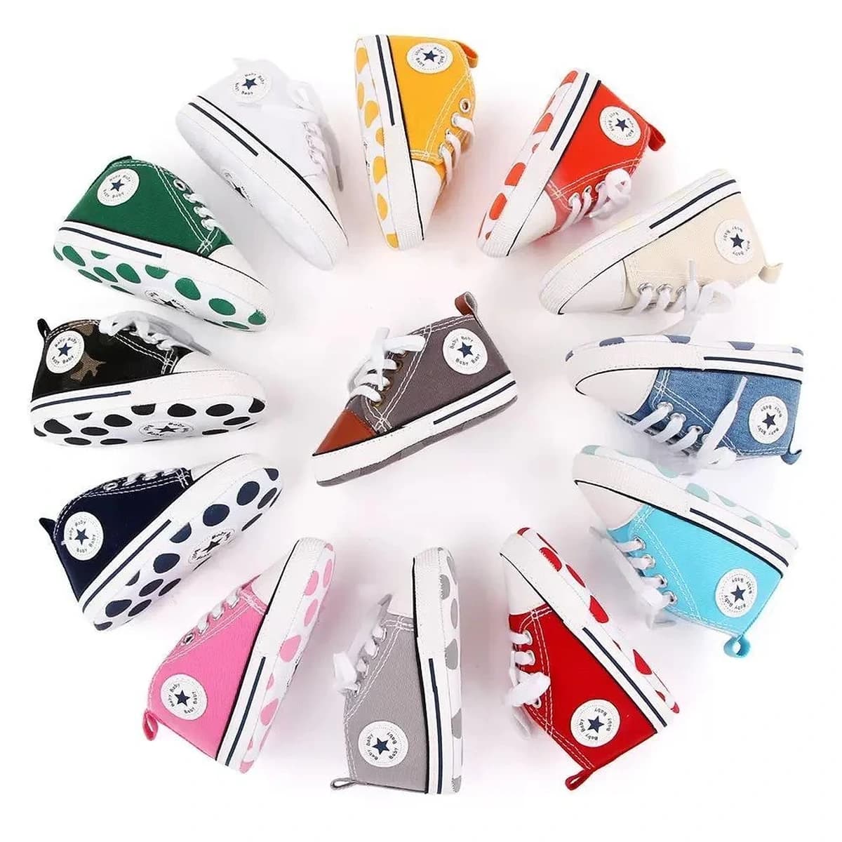 Rainbow High-Top Canvas Shoes