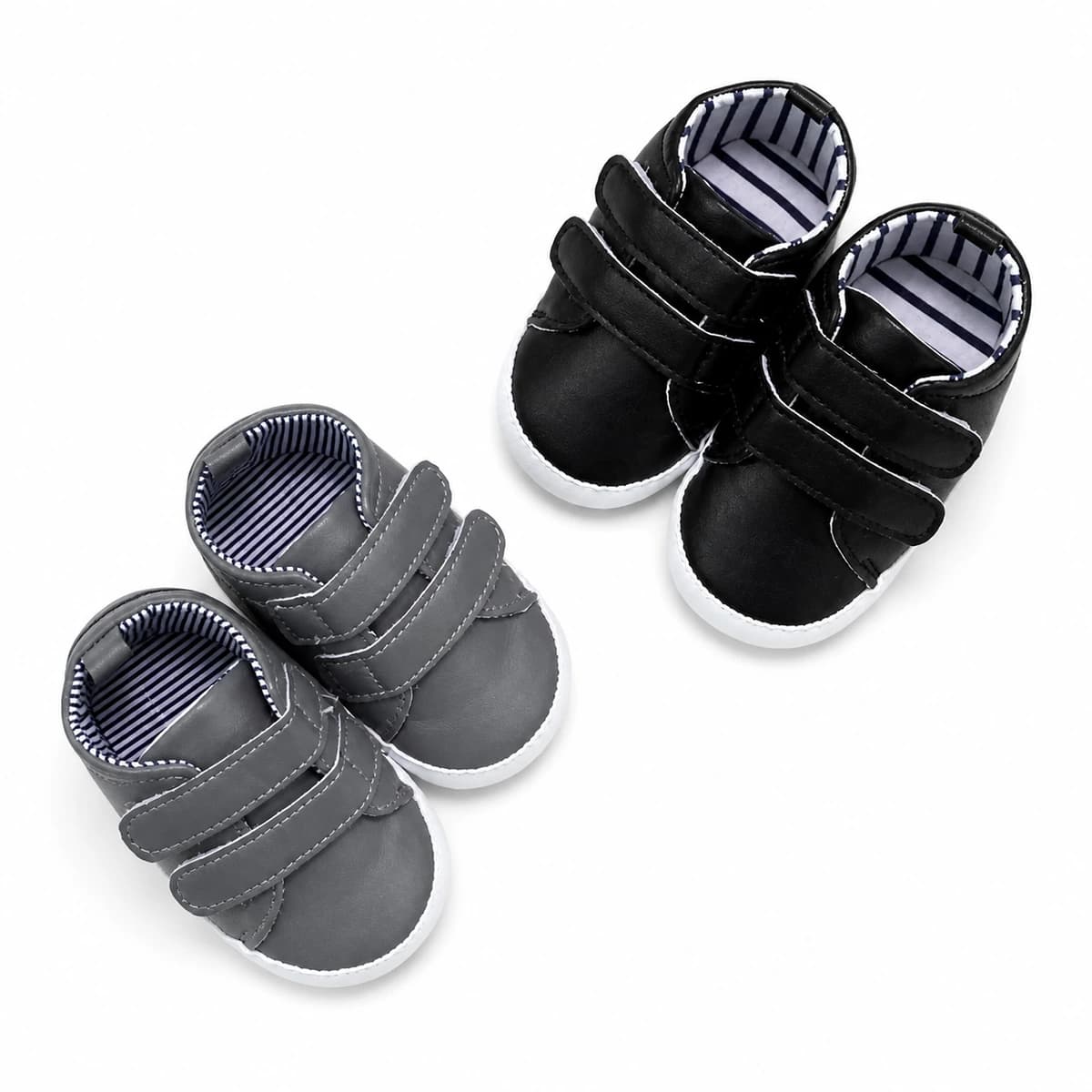 Graphite Double-Strap First Walkers