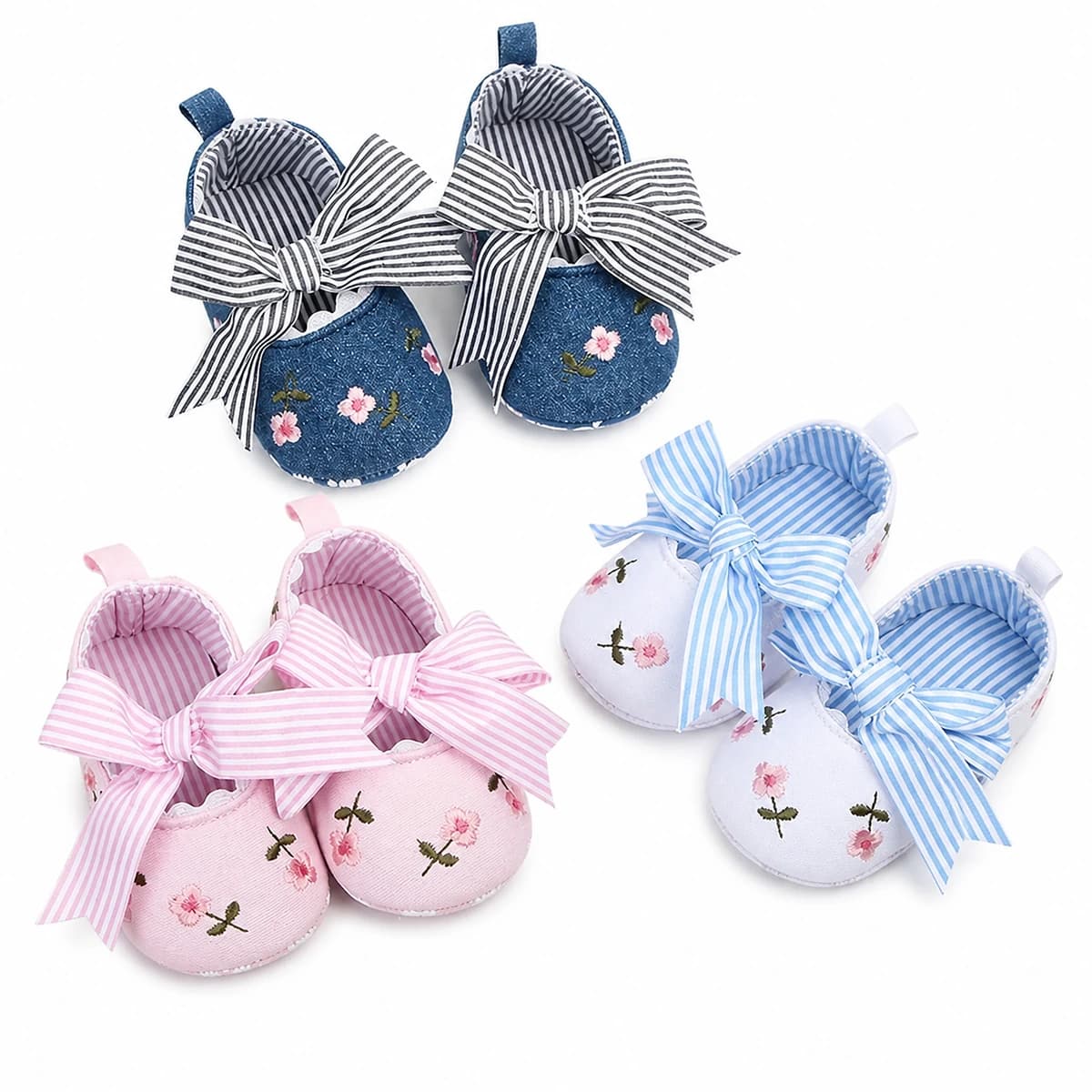 Gingham Bow Soft-Sole Flats
