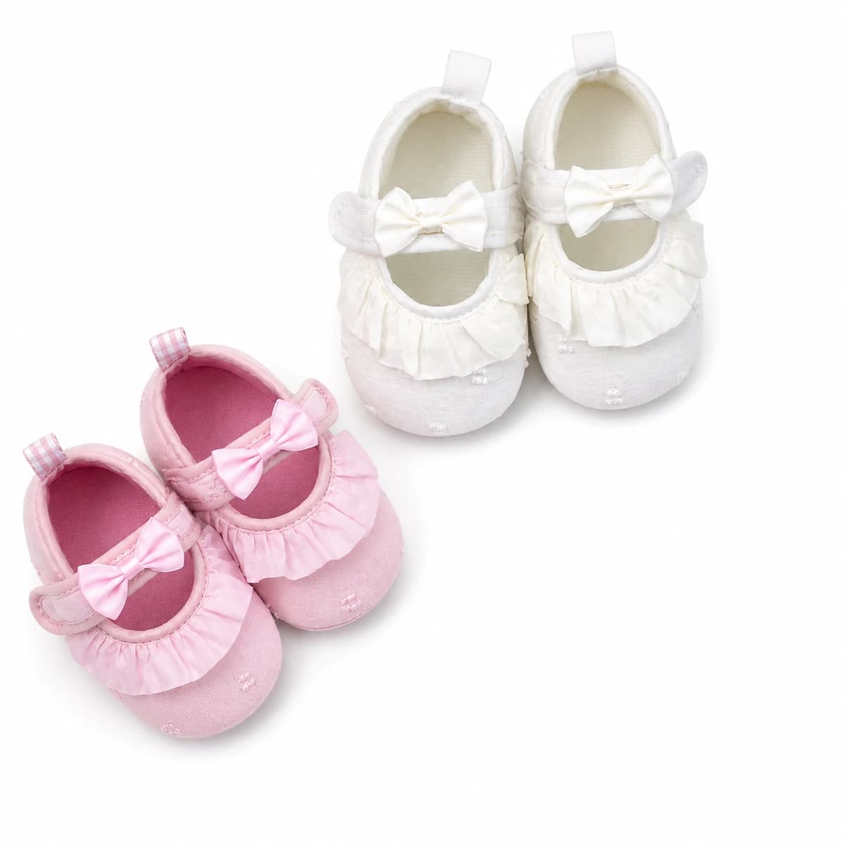 Soft Ruffle Bow Soft-Sole Flats