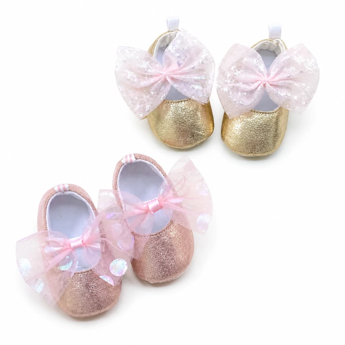 Tulle Cloud Bow Soft-Sole Flats