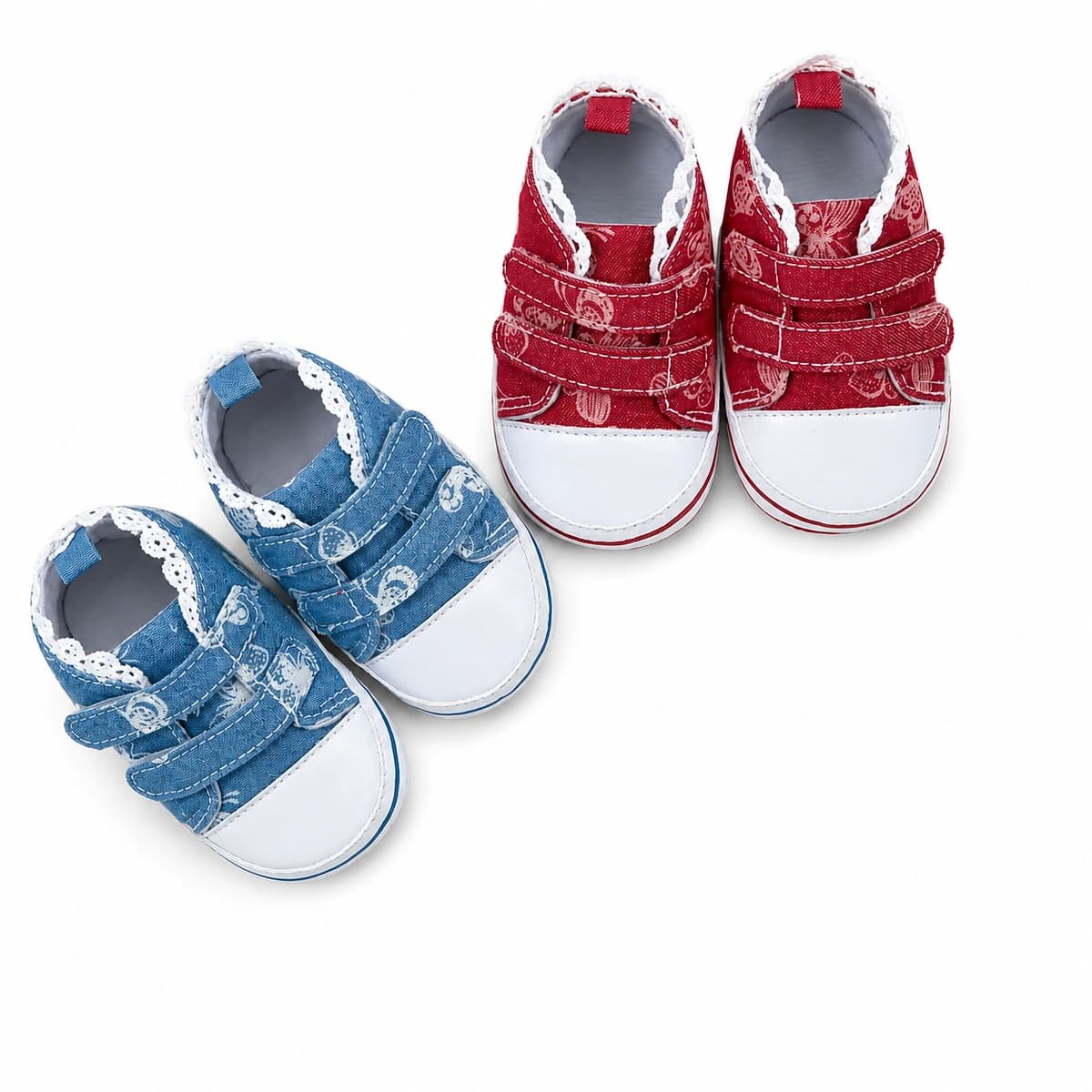 Denim Lace-Up First Walkers